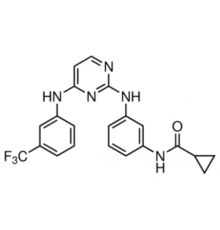 {3- [4- (3-трифторметилфениламино) пиримидин-2-иламино] фенил} амид циклопропанкарбоновой кислоты  98% (ВЭЖХ), твердый Sigma C1368