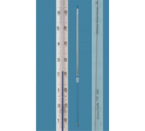 Термометр Amarell на шлифе NS 14,5/23, -10...+250/1°C, глубина погружения 127 мм (Артикул D262414-FL)