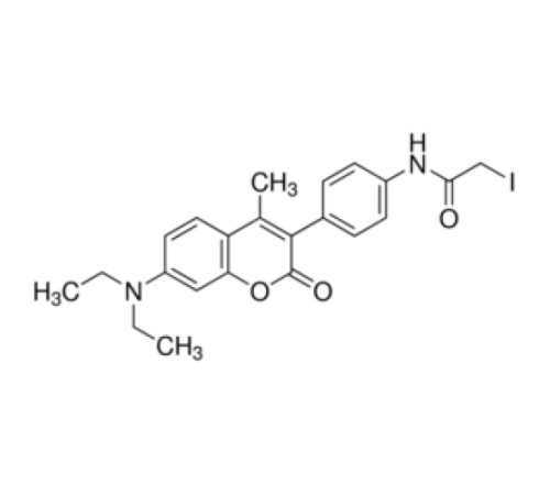7-диэтиламино-3- [4- (йодацетамидо) фенилβ4-метилкумарин Биореагент, подходящий для флуоресценции, 85% (ВЭЖХ) Sigma 78264